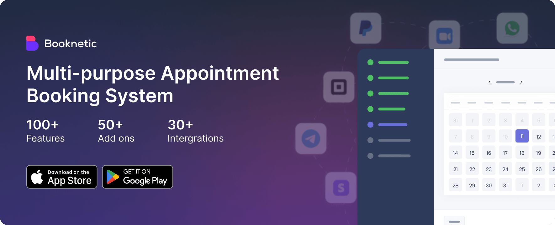 Booknetic Dark Banner