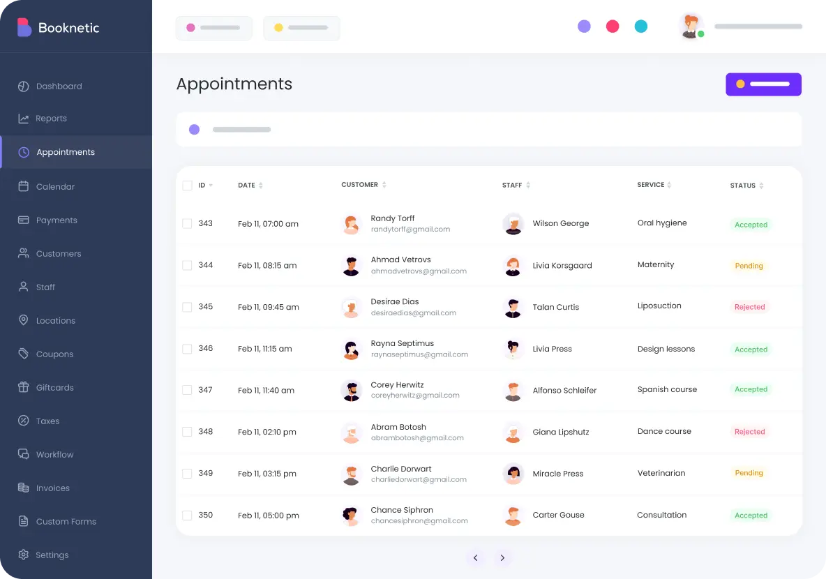 Tenant dashboard