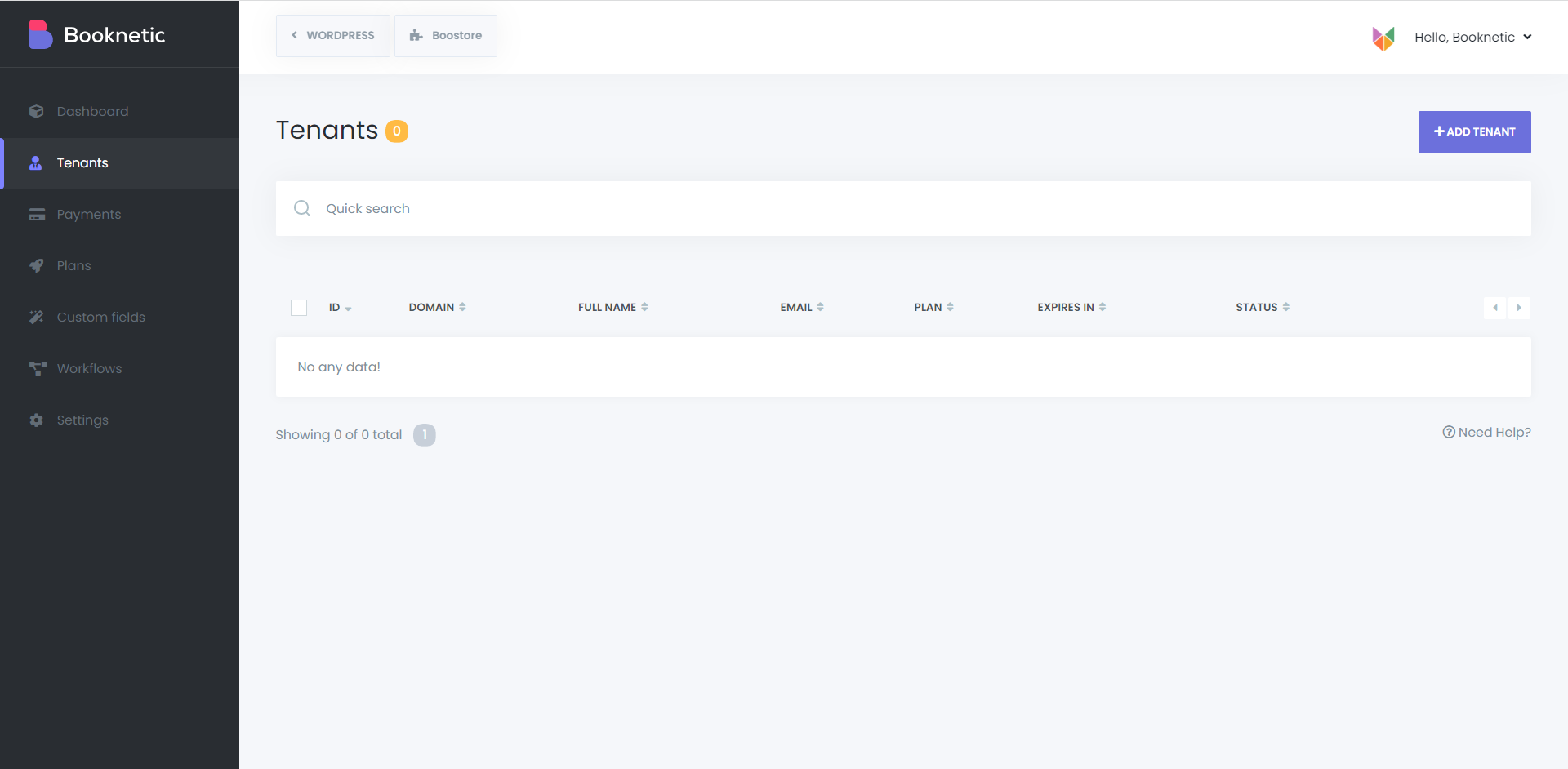 Setting up the Booknetic SaaS