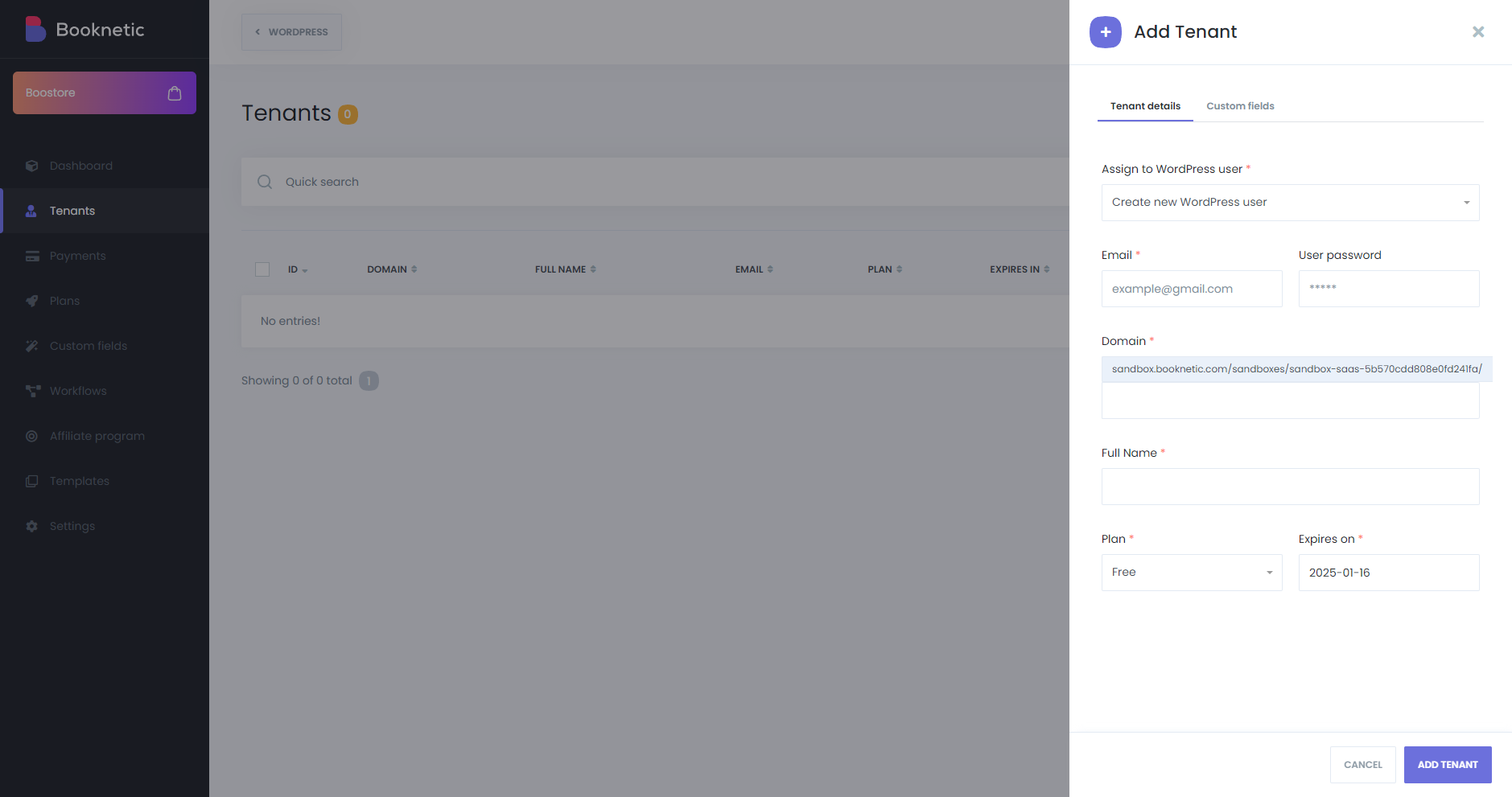 saas booknetic install