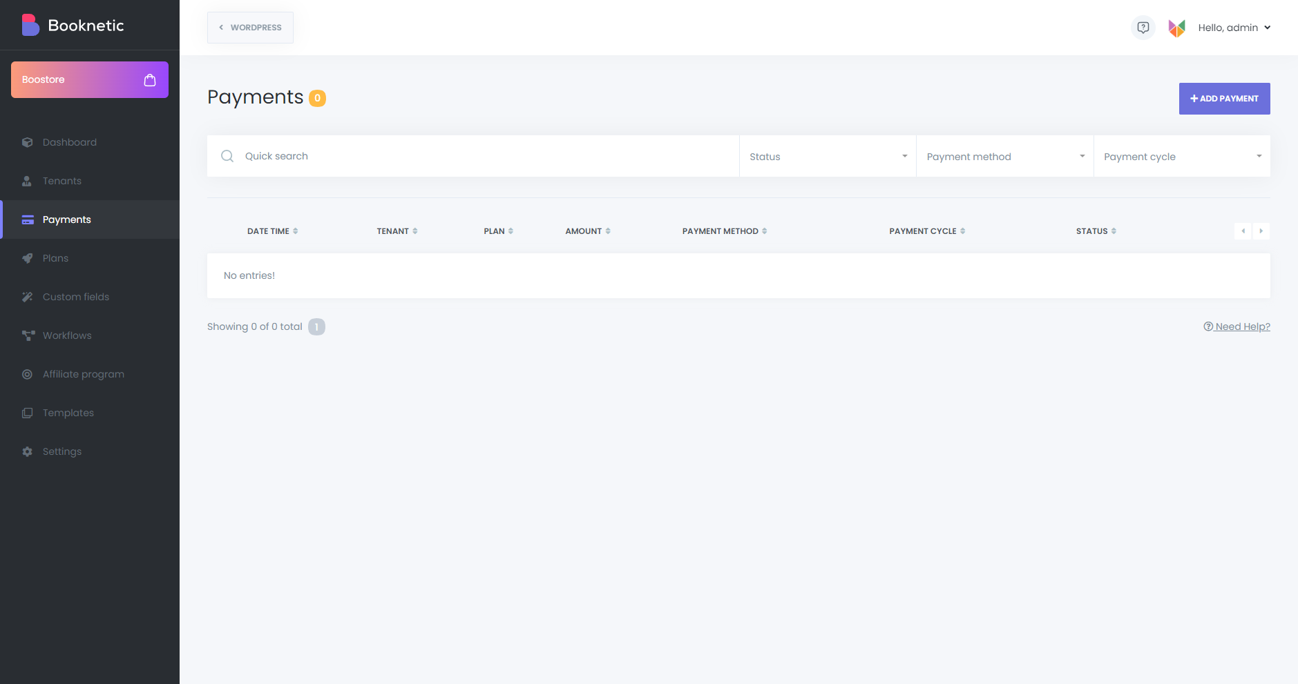 saas booknetic install billing