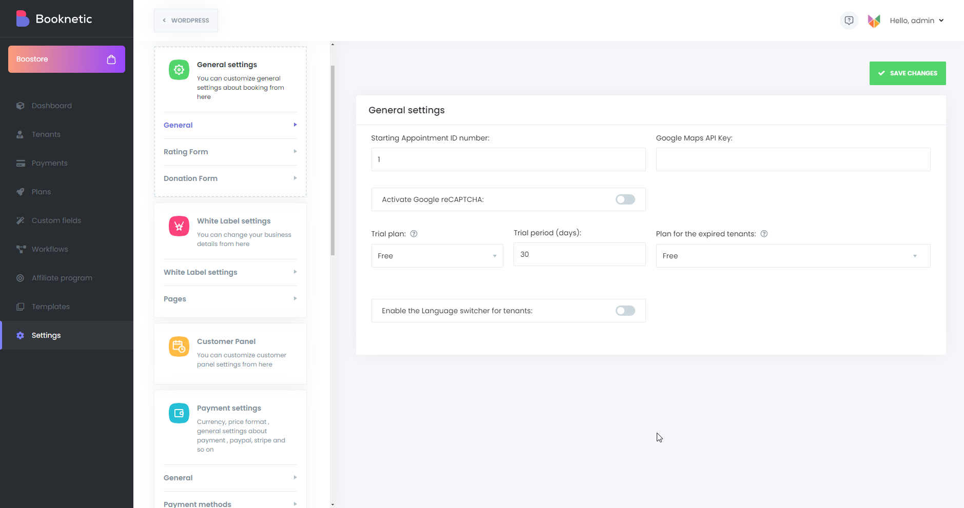 saas booknetic install