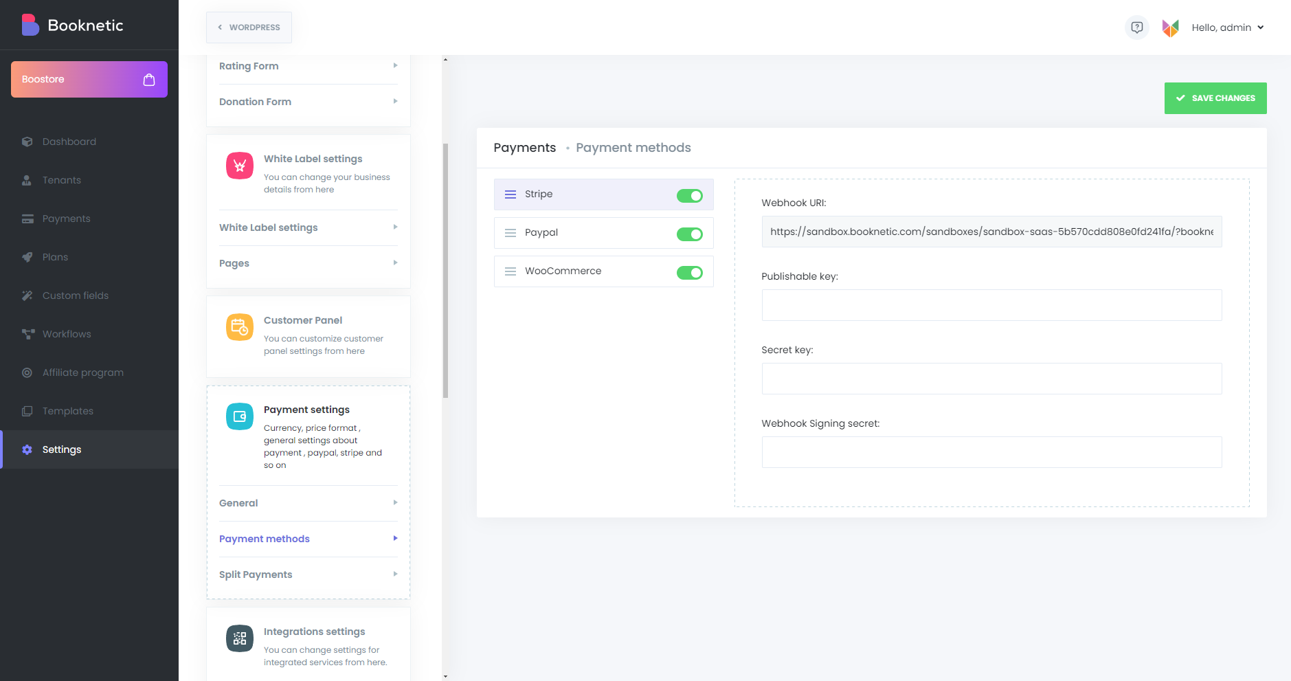 saas booknetic payment