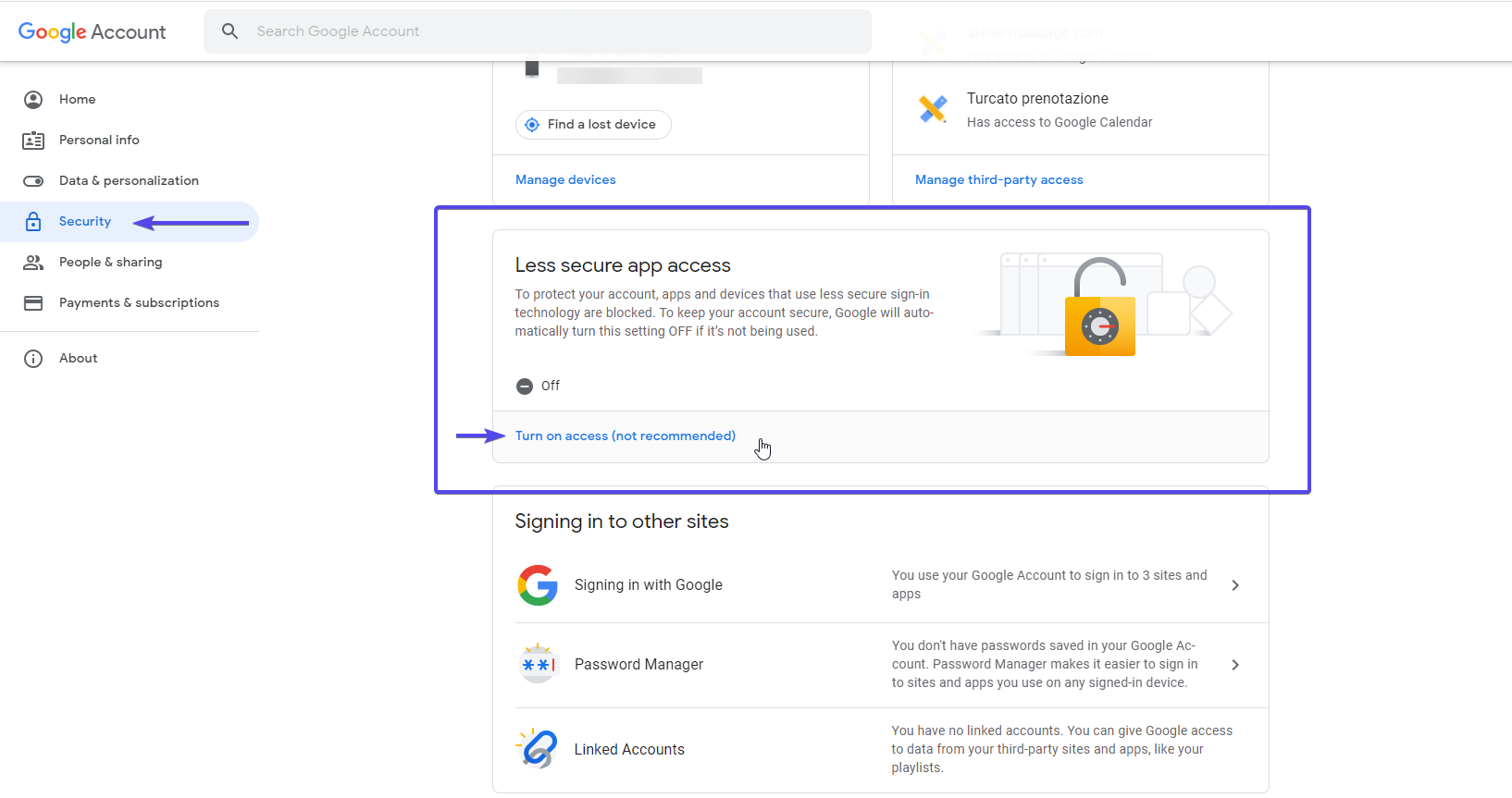 google security for appointment