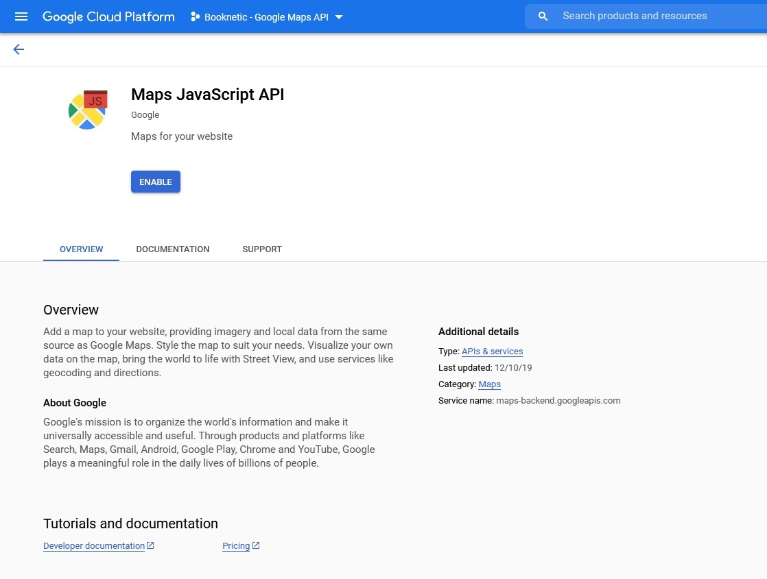 Comment obtenir l'API Google Map et la faire fonctionner ?