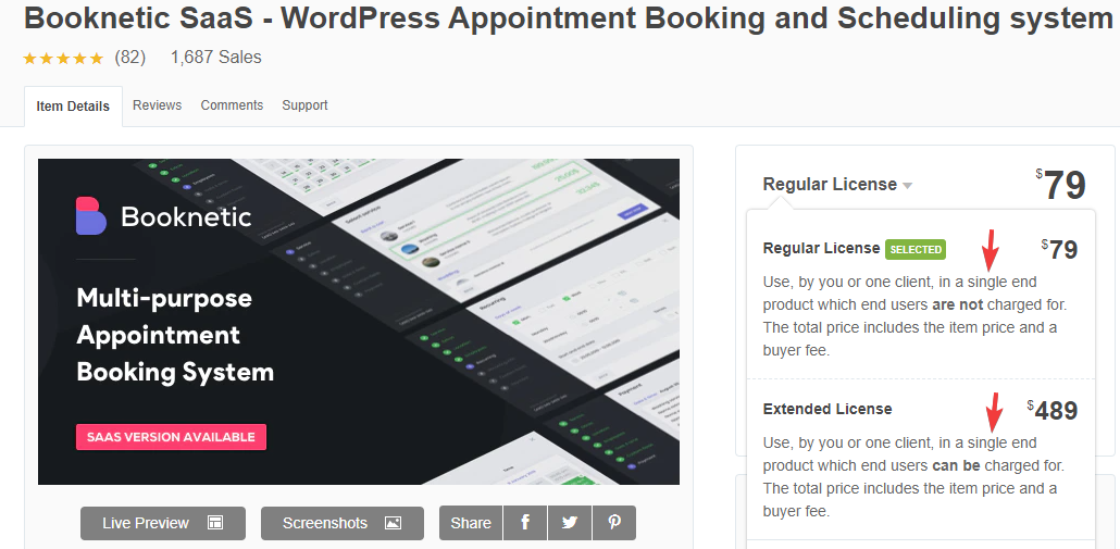 Booknetic License Type