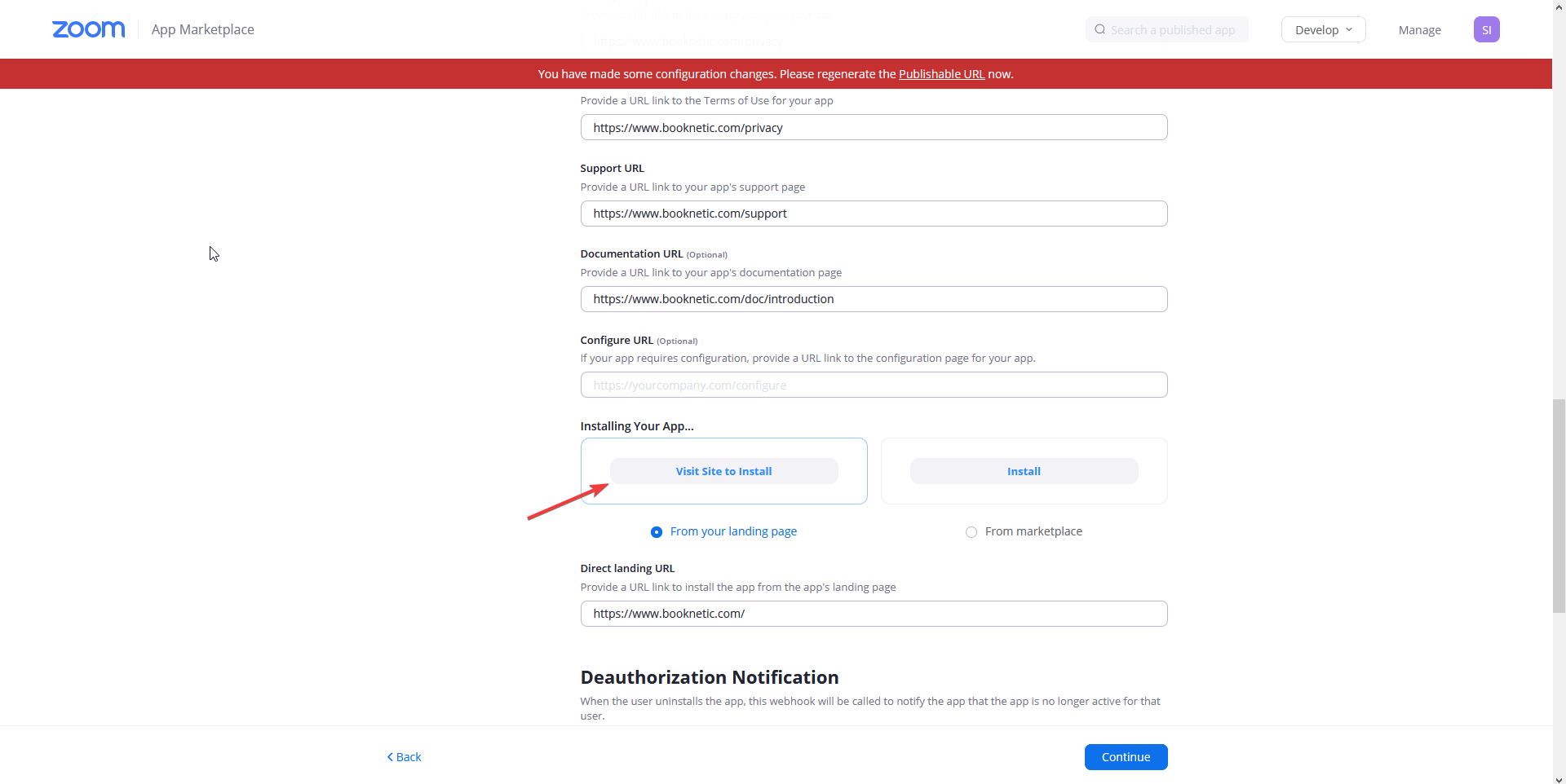 Integrating Zoom to Booknetic SaaS