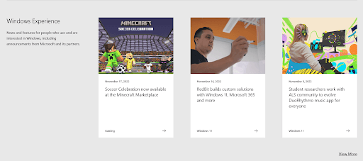 official blog of Windows operating system