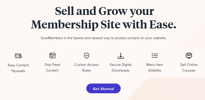 Homepage von SureMembers