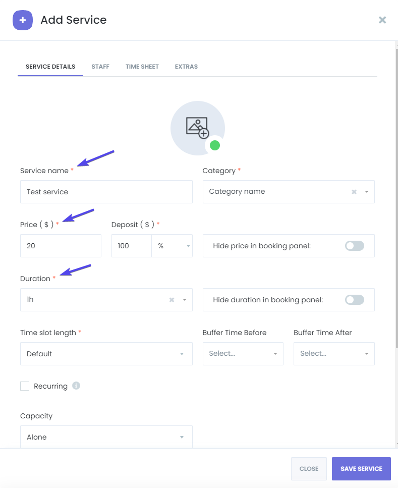 wordpress appointment booking plugin for nutritionists add service