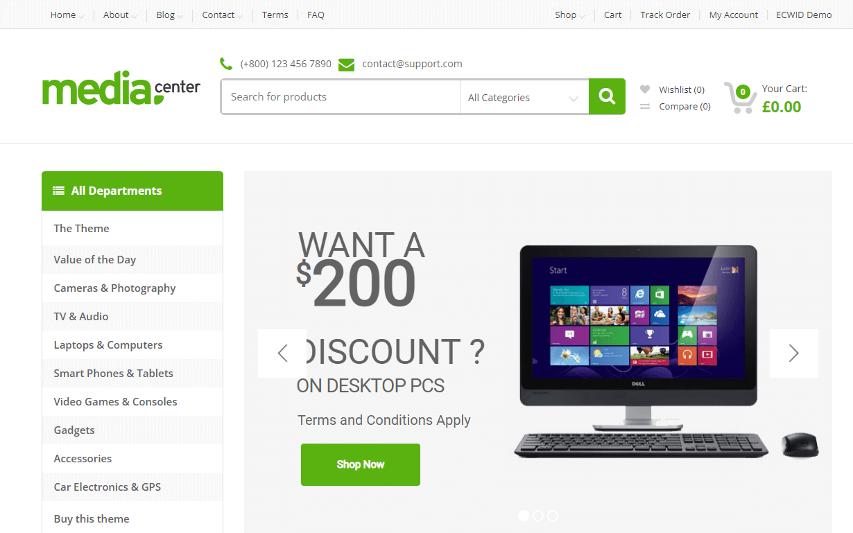 mediacenter wordpress woocommerce themes