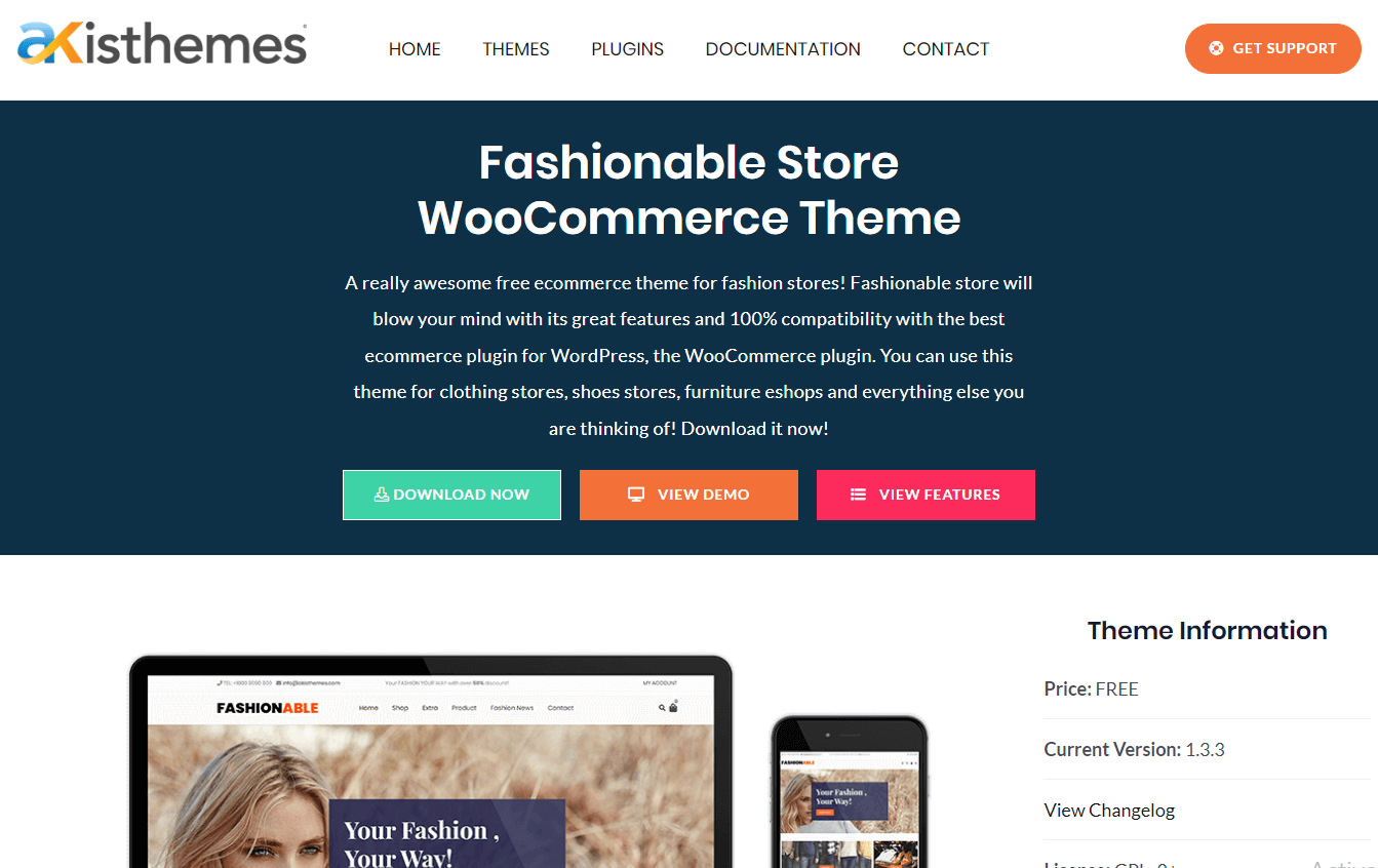 fashionable store woocommerce wordpress themes