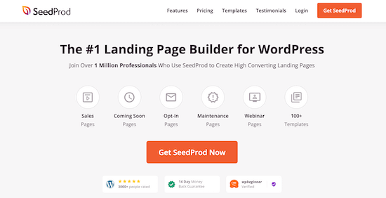 seedprod wordpress lead generation plugin
