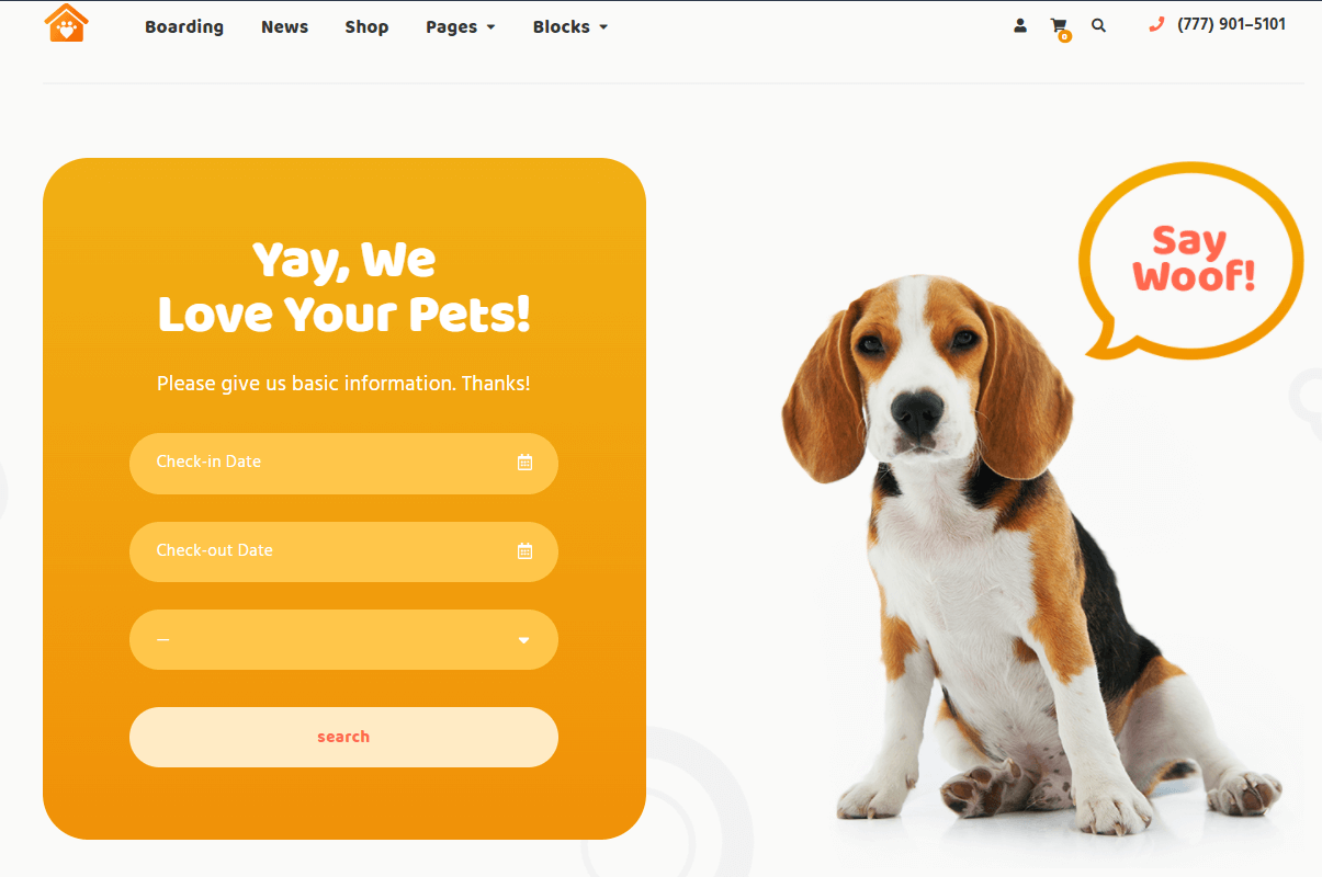 pethotel vet wordpress theme