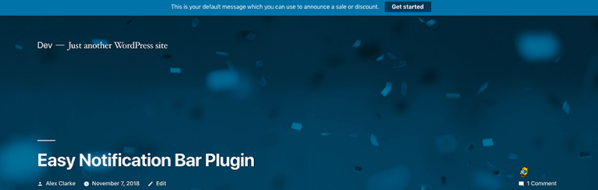  easy notification bar plugin for wordpress