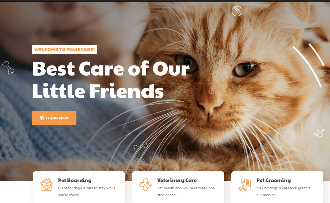 paws care veterinary wordpress themes
