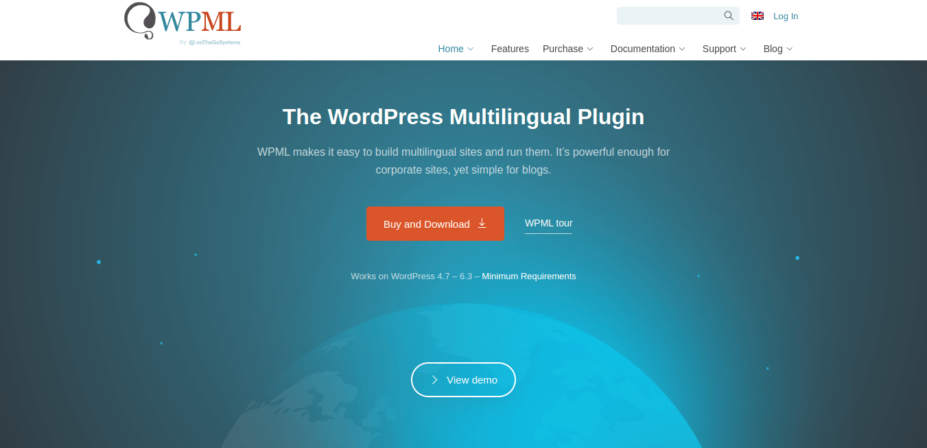 Screenshot von der WPML-Website