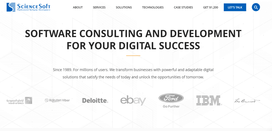 best it consulting company websites sciencesoft