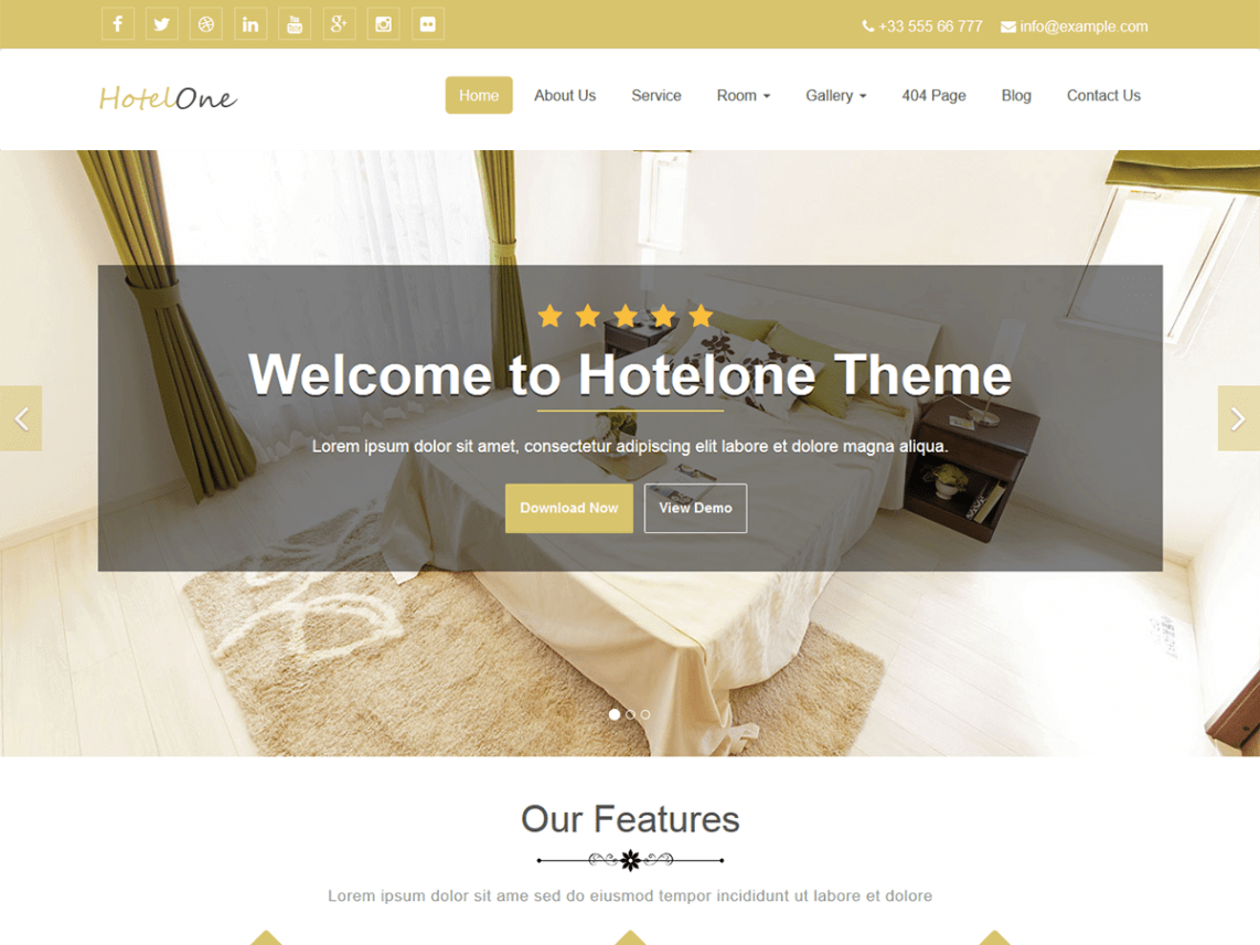 Bestes Hotelbuchungs-WordPress-Thema hotelone