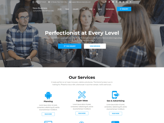beste kostenlose WordPress-Themen für Coaching-Geschäft Rara Business