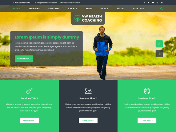 beste kostenlose WordPress-Themen für Coaches VW Health Coaching
