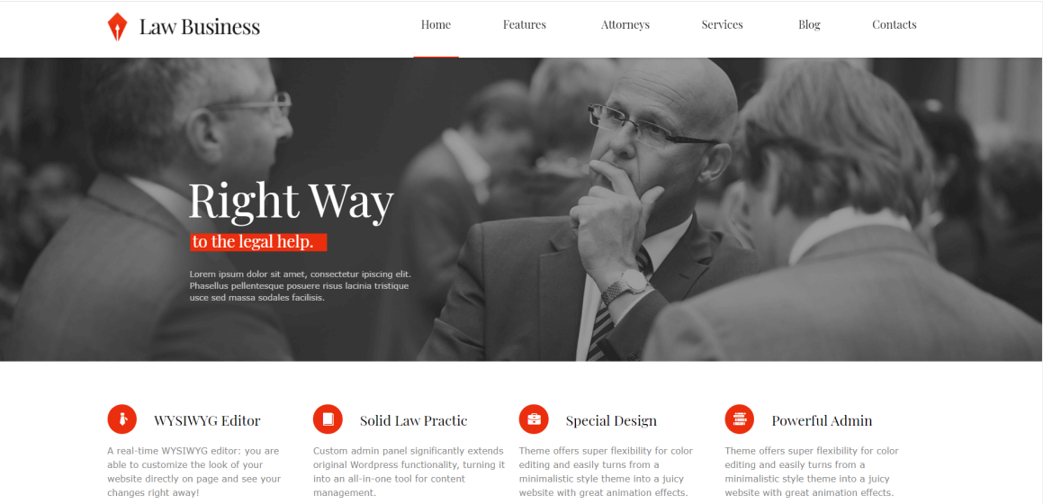 wordpress law firm website lawbusiness