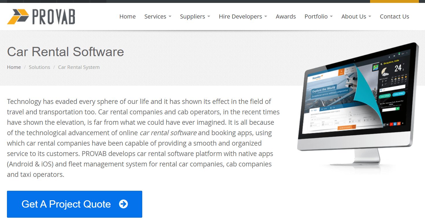 provab car rental booking software