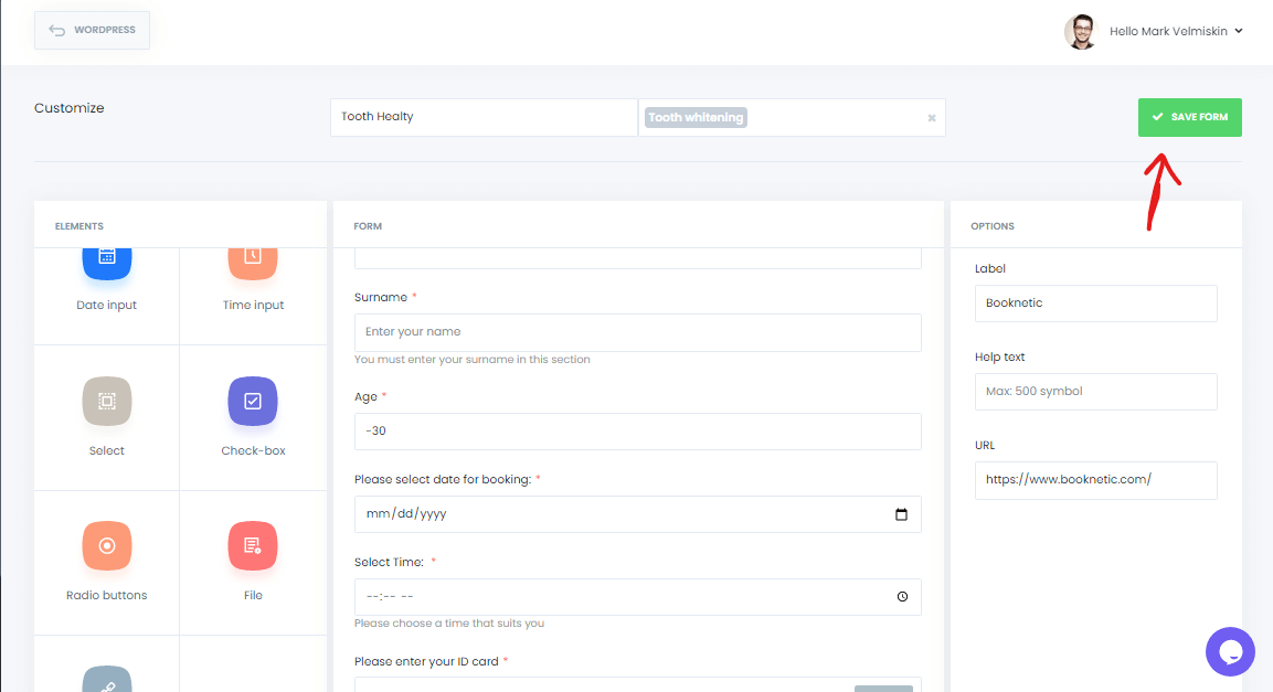 create a form