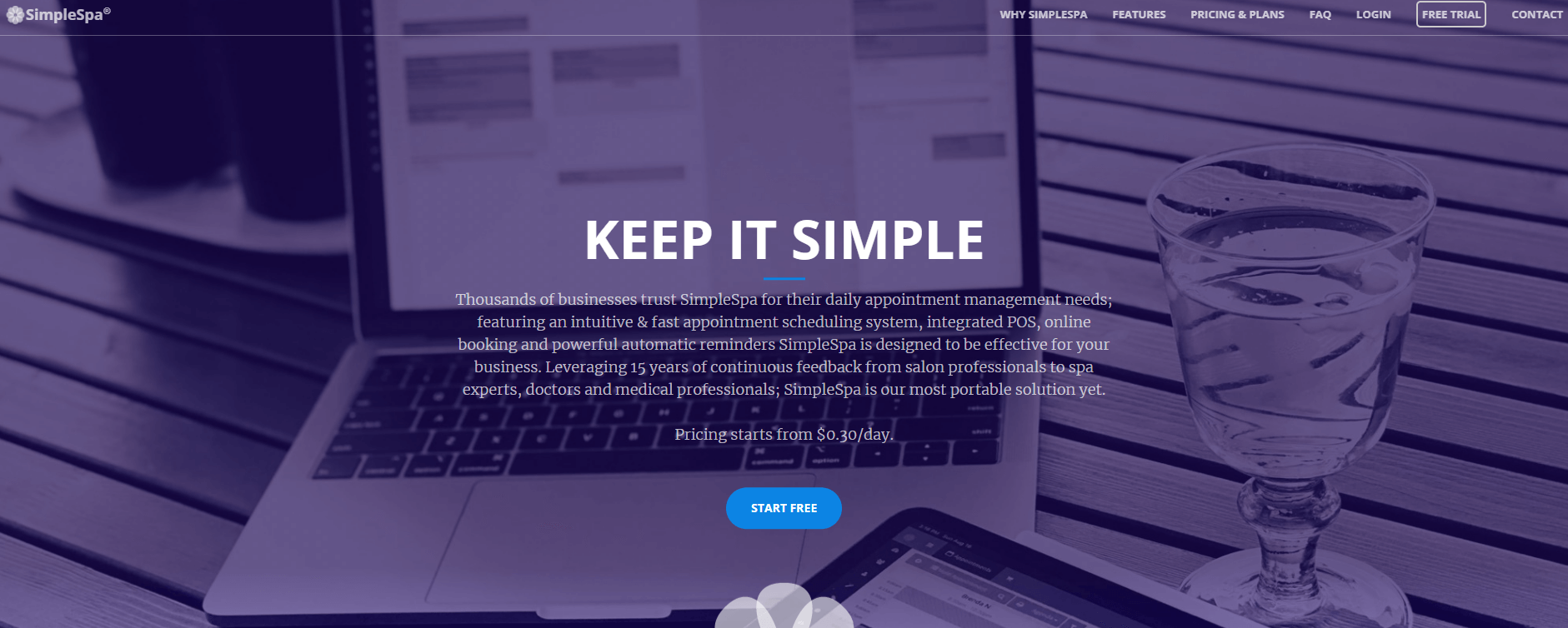 simpleSpa wellness booking software