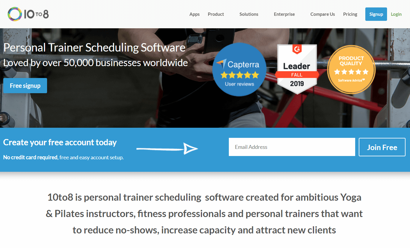 10to8 Online-Buchungssoftware für Personal Trainer