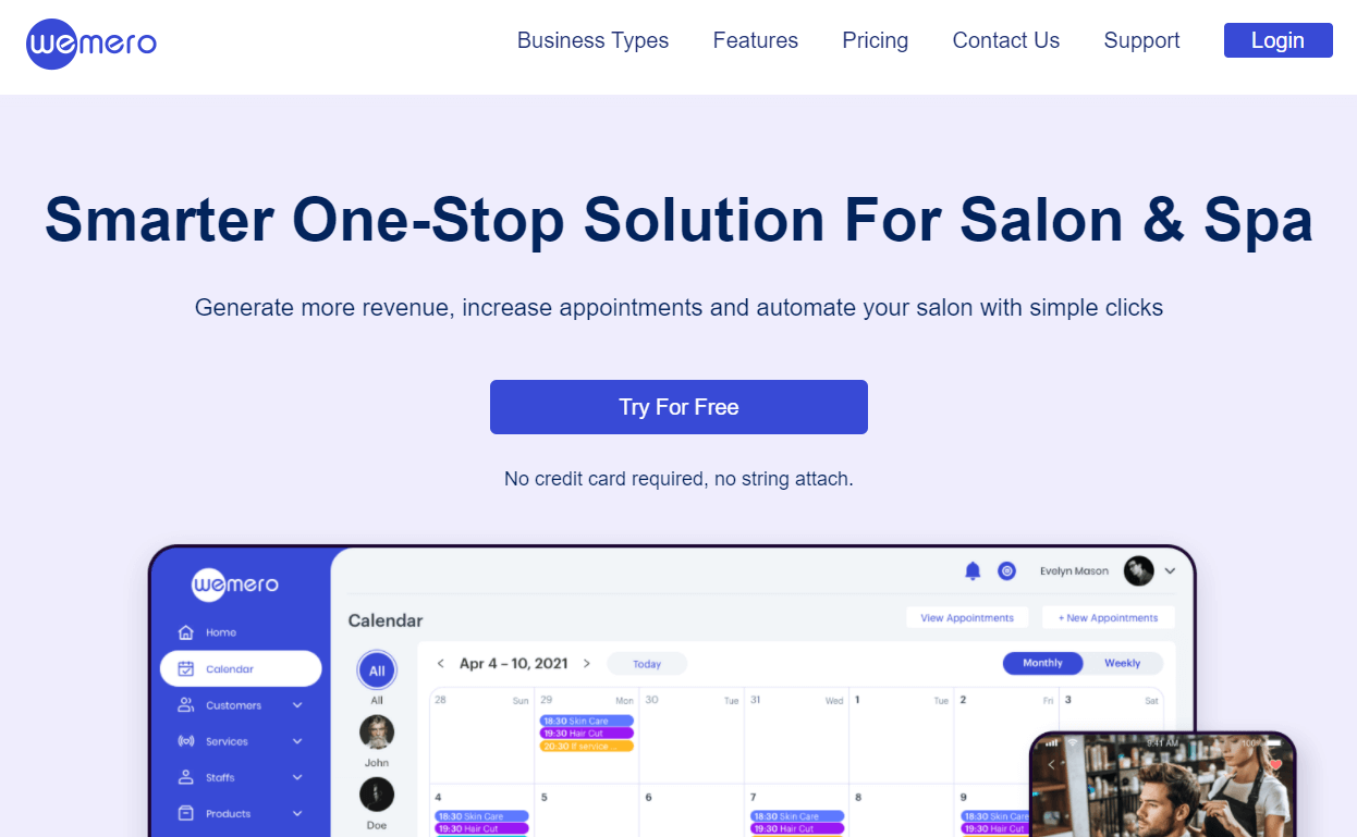 wemero wellness booking software