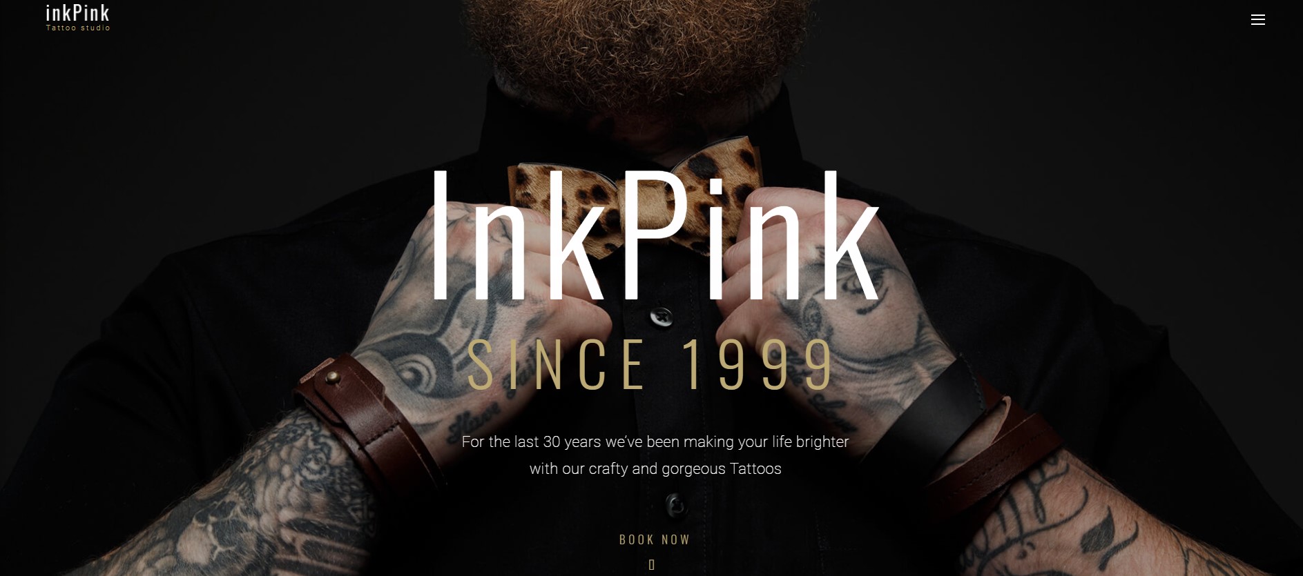 tattoo website theme