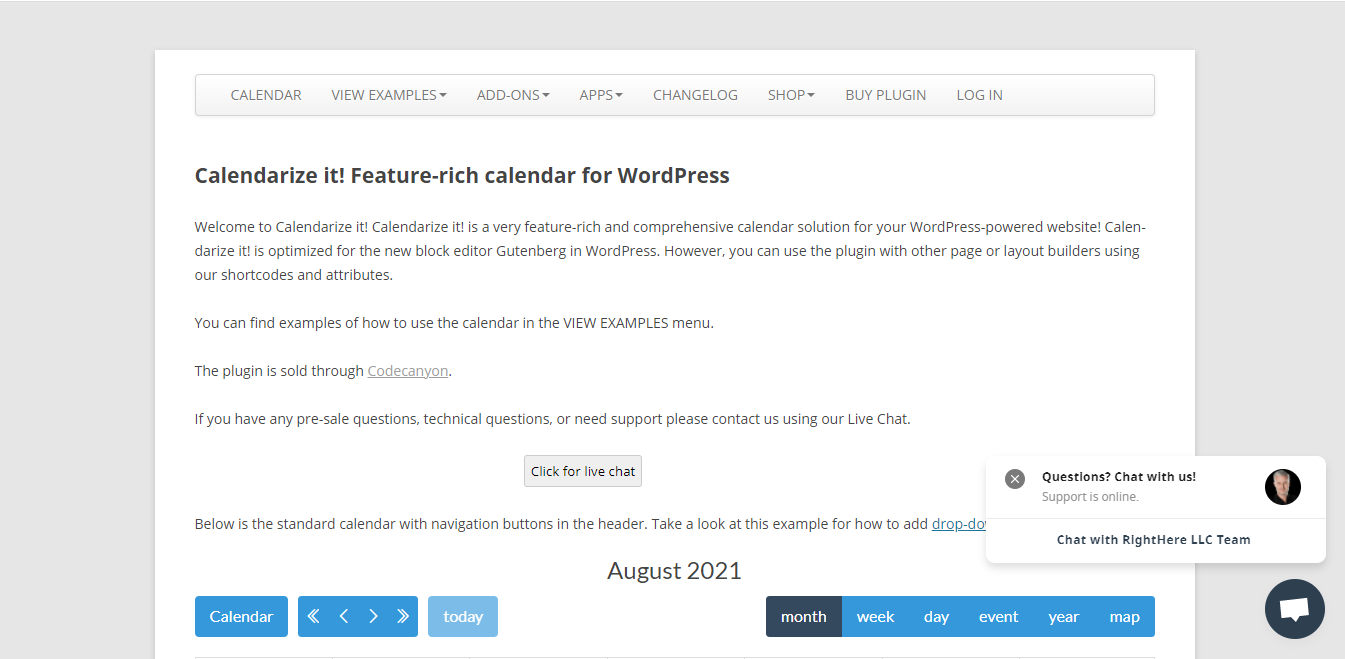 Calendarize it home page