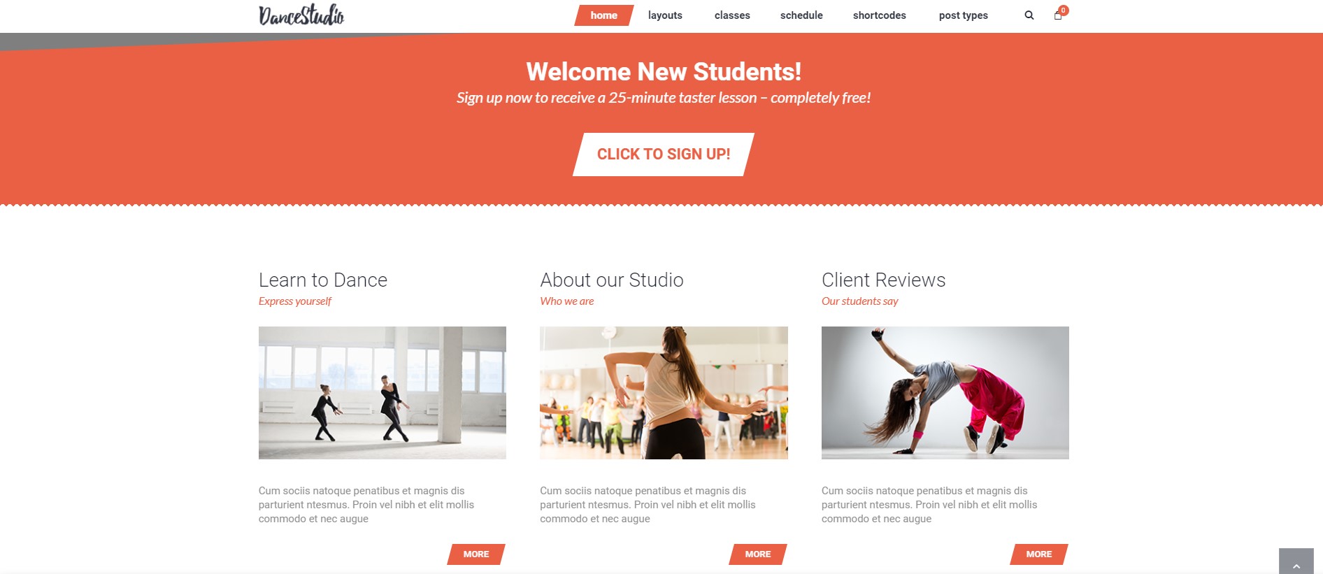 Dance studio best wordpress themes for dance studios