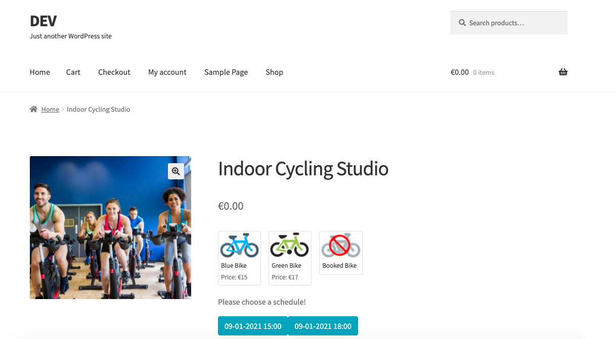 Indoor Cycling and Treadmill fitness Wordpress plugin