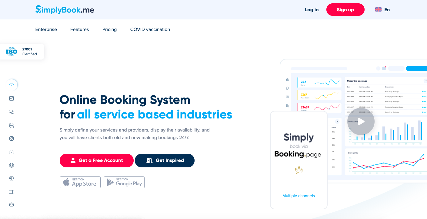 Simply Book Me Wordpress fitness plugin