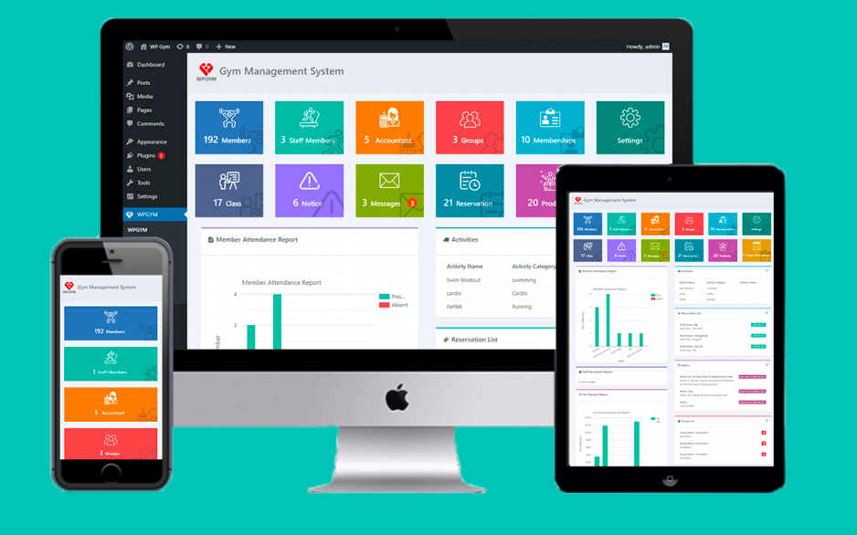 WPGYM Wordpress fitness plugin