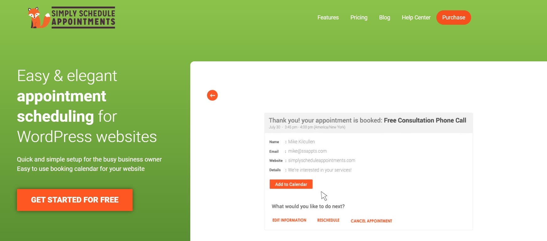 Simply Schedule Appointment booking plugin