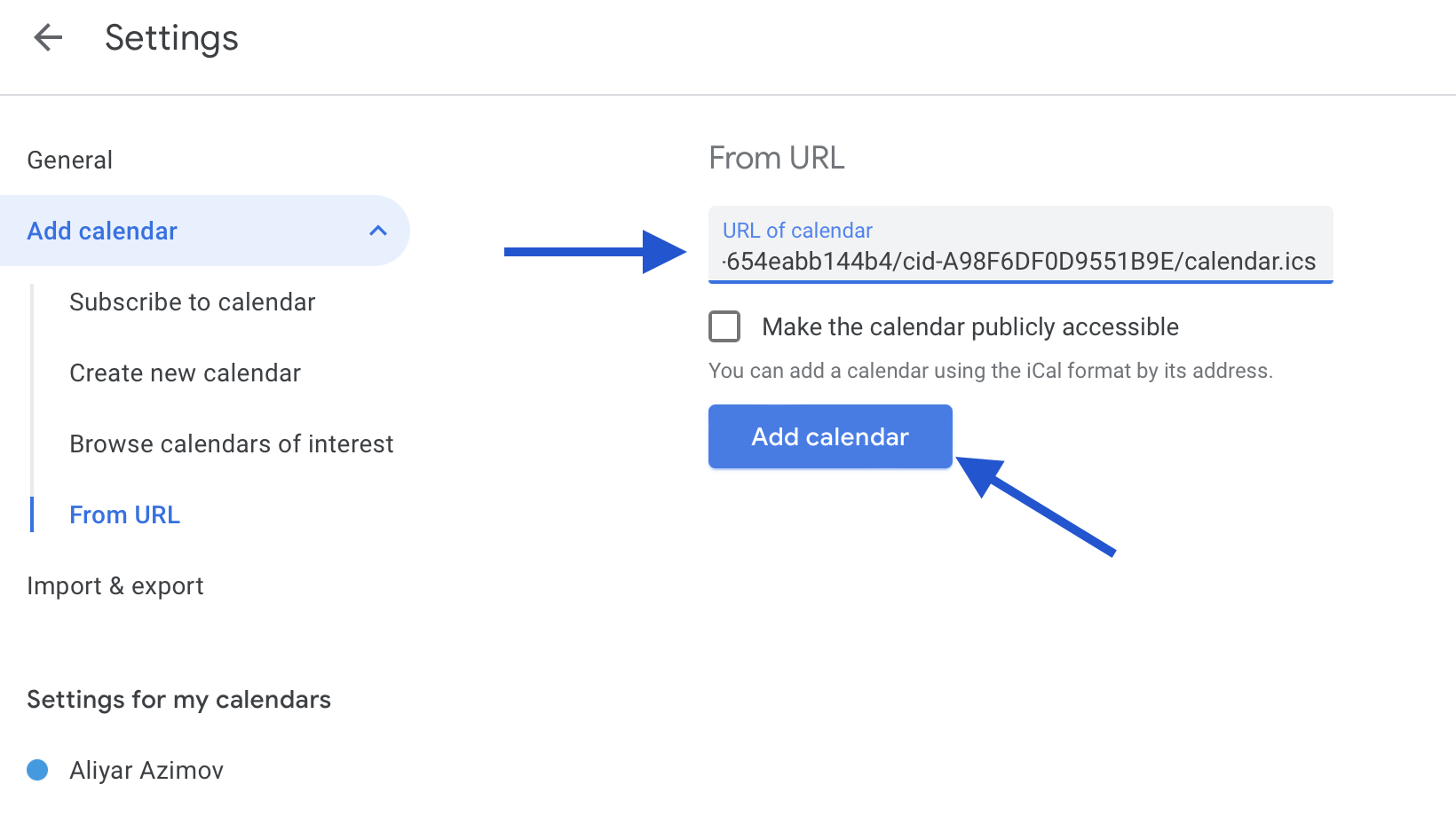 How to sync Google Calendar with Outlook