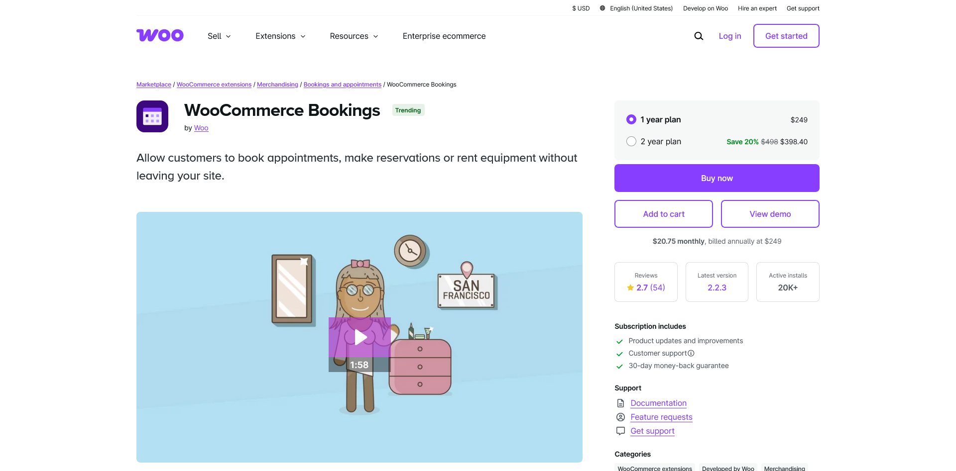 WooCommerce Bookings Plugin