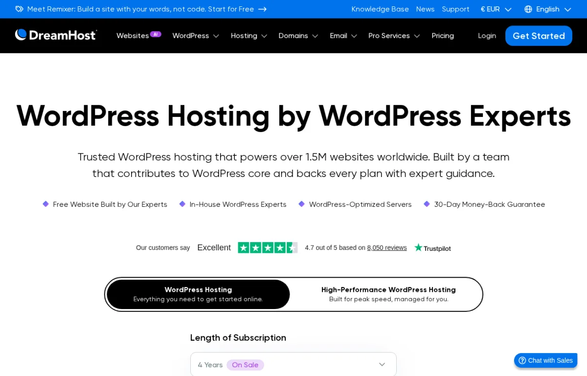 Resumen de hosting WordPress de DreamHost