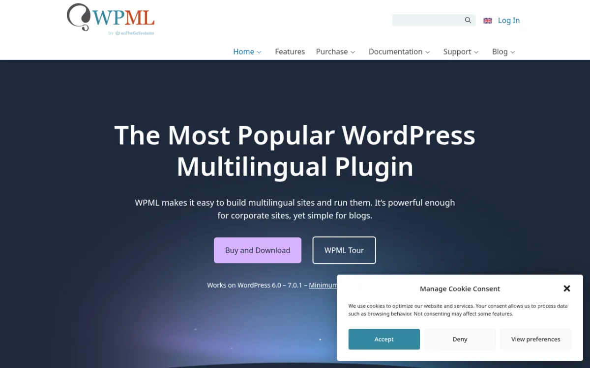 WPML multilingual translation management dashboard