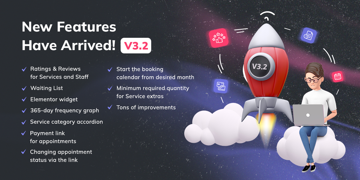 New features have arrived! - Booknetic V3.2