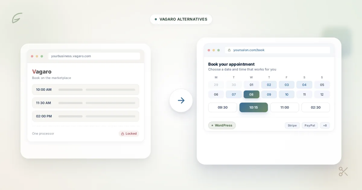 7 beste Vagaro Alternativen für WordPress in 2026 (Vergleich)