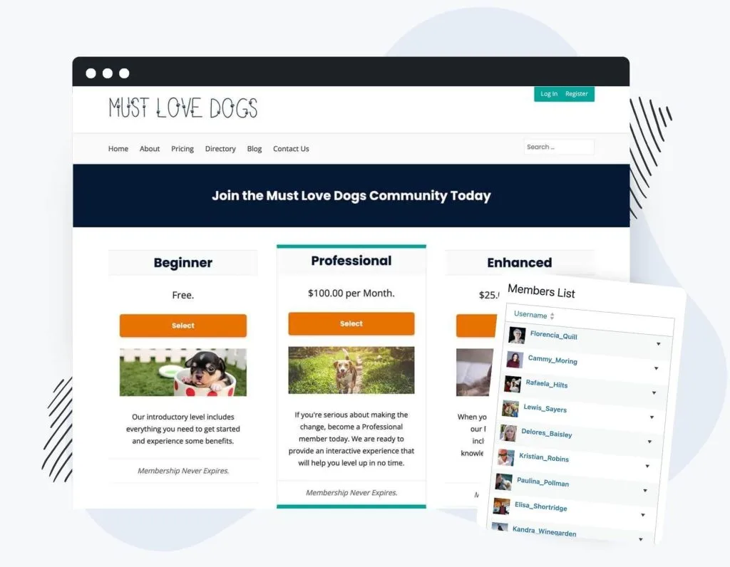 Paid Memberships Pro member checkout and registration form with subscription plan selection