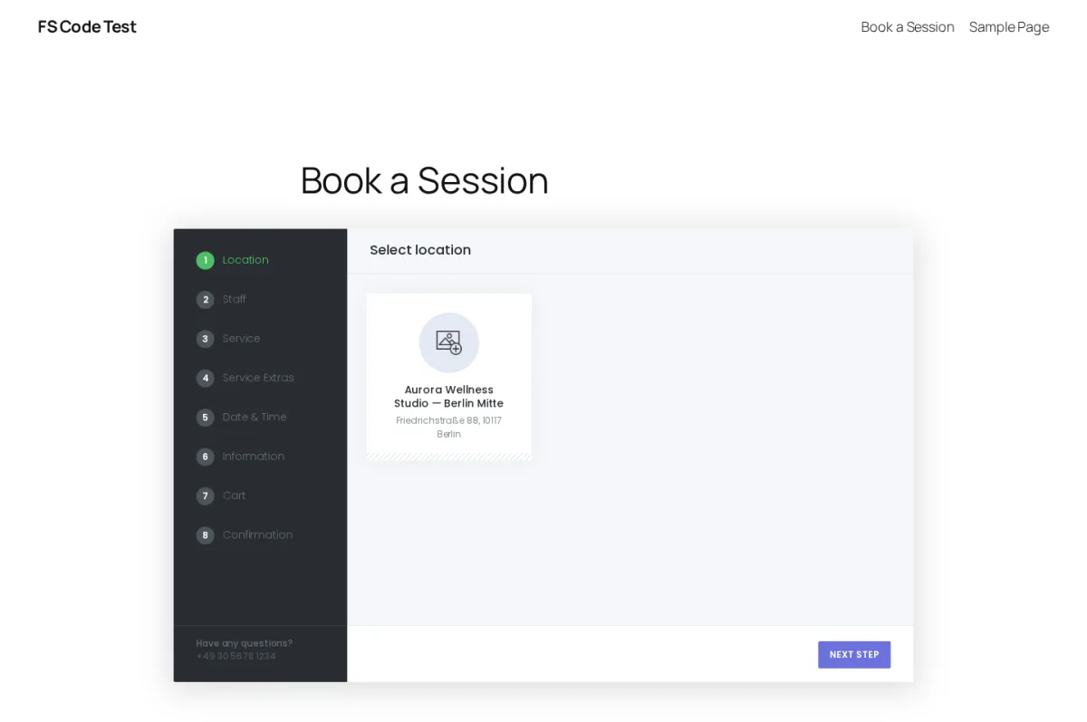 Widget de reserva por pasos de Booknetic para citas dentales