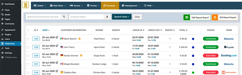 WordPress-Plugin VikBooking für Hotel- und Ferienvermietungsbuchungen