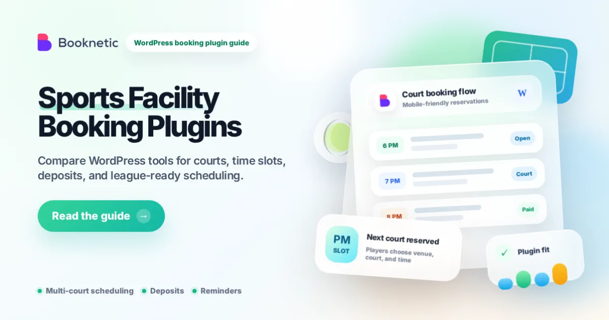 7 Best WordPress Sports Facility Booking Plugins in 2026