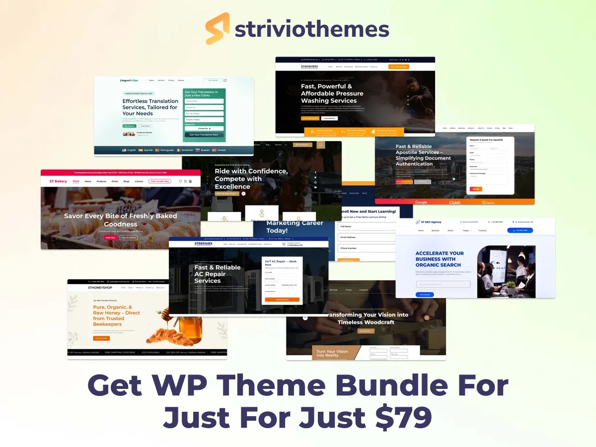 StrivioThemes WordPress Theme Bundle
