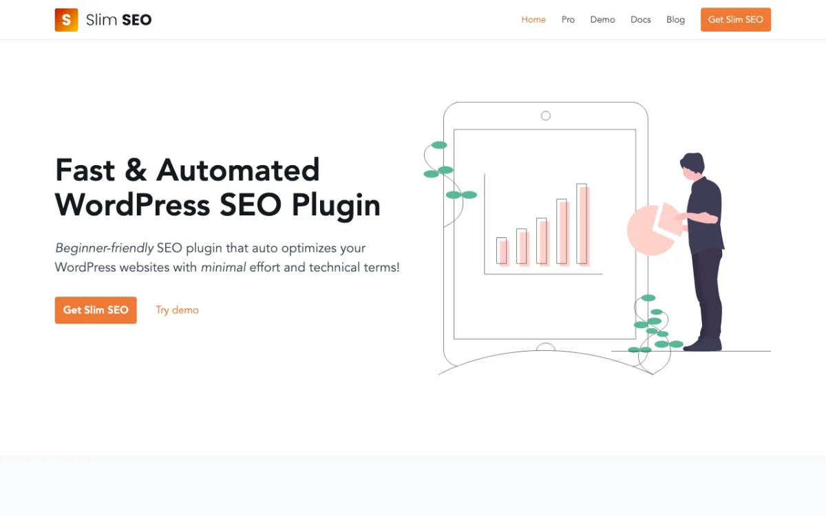 Slim SEO plugin homepage